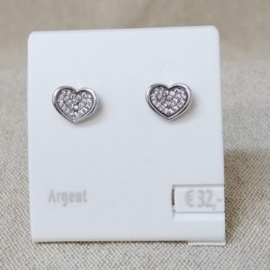 Boucles d’oreilles – Coeur en relief