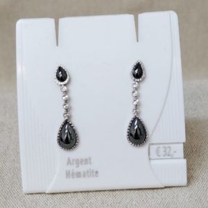 Boucles d’oreilles – Hématite