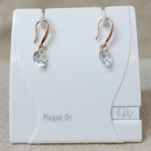 Boucles d’oreilles – Pierre transparente