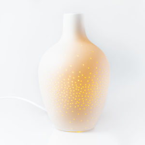 Lampe vase en porcelaine 30 cm