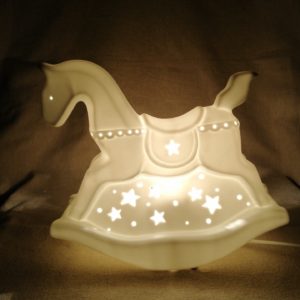 Lampe cheval à bascule 22 cm