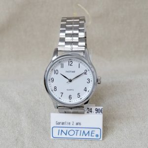 Montre Inotime – Métal fond blanc